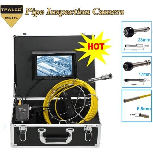 20M/30M/40M/50M Pipe Pipeline Camera Inspection Support Video Recorder 7inch 23/17/6.5MM Drain Sewer Industrial Endoscope