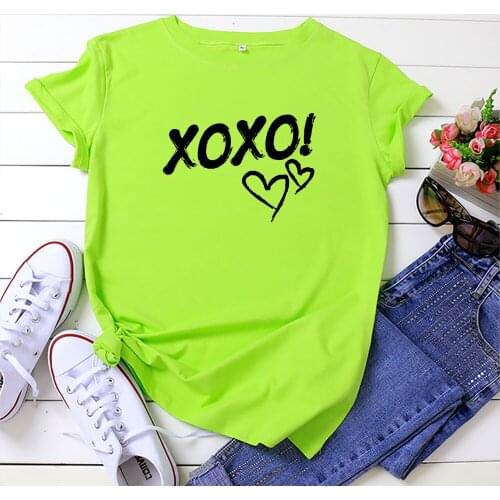 Summer Womens T-Shirt Letters Printed Oversized T-shirt Women Sexy Tops Short Sleeve Multicolor Harajuku T-shirt Women Clothes