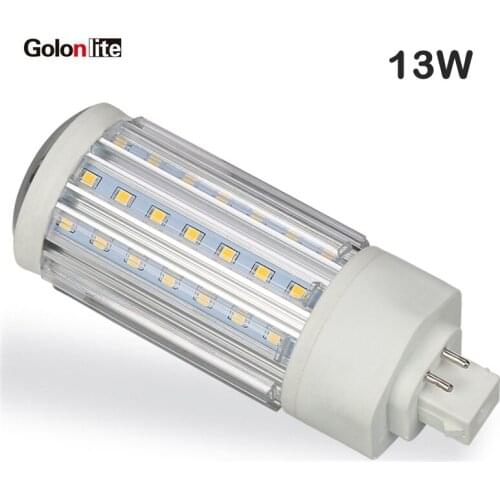 Golonlite LED PLT lamp 15W gx24q gx24d led pl-t g24q-3 cfl led pl replacement lamp 360 degree LED corn lamp g24 E27 E26 CE Ra80