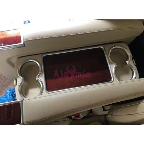 Chrome Car Styling Water Cup Holder Overlay Trim Garnish Panel For Toyota Alphard VELLFIRE 30 2016-2019 Accessories