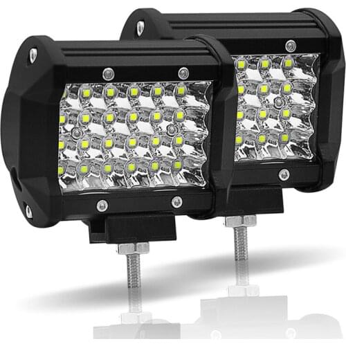 JSLMin LED Work Light Bar 72W Led Bar 4 inch Spot Beam 12V 24V Off Road ATV UTV UAZ UTE Motorbike Boat Worklight Driving Lights