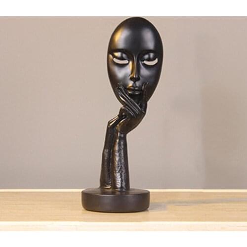 Miniature Figurines Abstract Human Face Model Resin Statues for Decoration Art Craft Desktop Sculpture Office Home Decor Statue