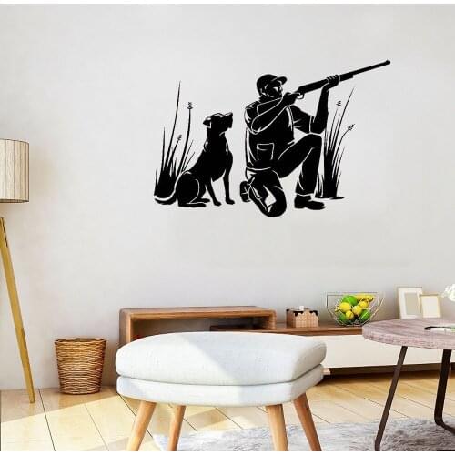 Dogs and Soldiers Wall Stickers Police Dogs Wall Decal For Troops War Home Decor Revocable Vinyl Art Mural DW6546