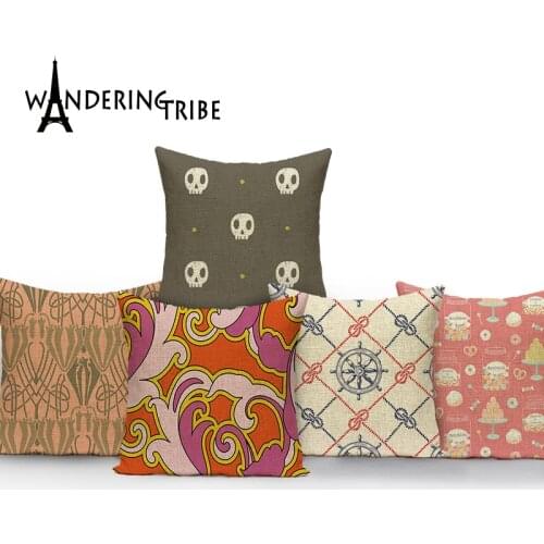 Scandinavian Style House Pillowslip Streak Pillow Case Cushion Cover Geometric Pillow Covers Decor 45x45cm Linen Sofa PillowCase