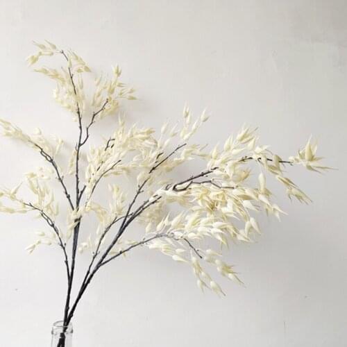 Nordic imitation flower white wild oat fake flower decoration living room silk flower decoration flower