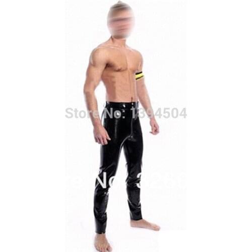 2017 new design men male Latex Real Hot Sale Sexy Costumes Costume exotic Pants Trousers Leggings Free Shipping