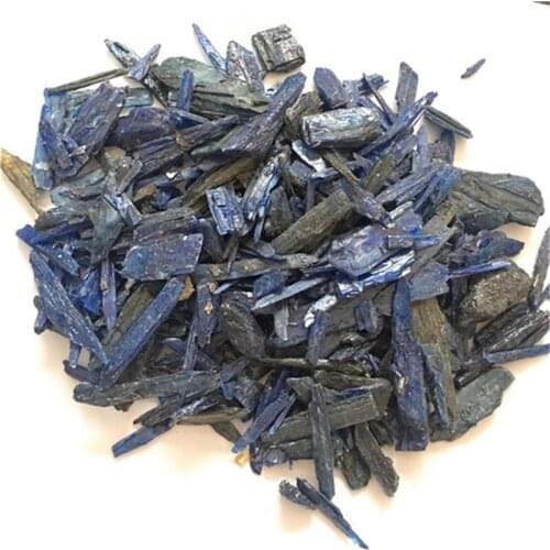 Natural Kyanite Quartz unPolished Thin slice shape blue color Crystals Tumbled raw cyanite gemstone for Healing Crystals 50g