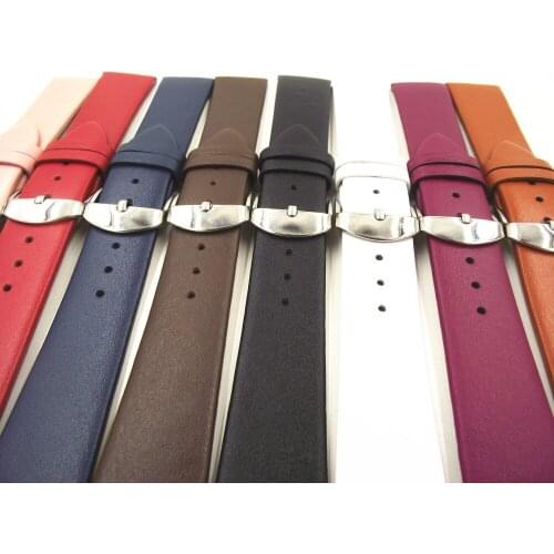 1PCS 12MM 14MM 16MM 18MM 20MM 22MM smooth grain genuine leather (cow split) watch band watch strap men and women straps WS0119