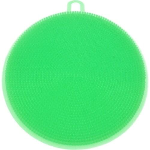 Dish Washing Brush Washing Fruit Vegetable Scouring Pad Pot Pan Wash Brusher Food Grade Silicone Cleaning Dishwashing Brush