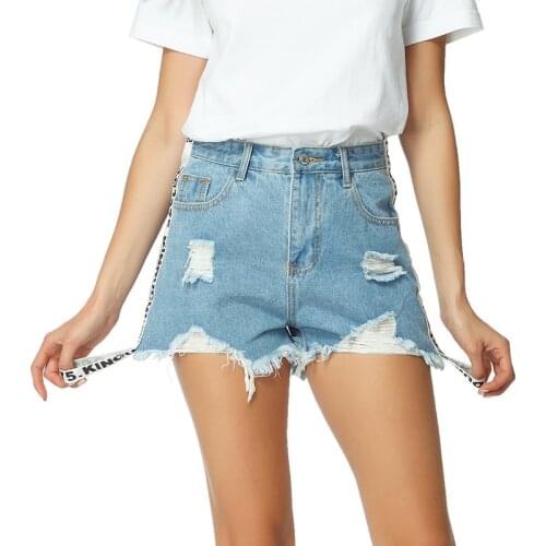 Ladies chic fashion pocket wear denim shorts retro high waist zipper women short jeans summer shorts motorcycle shorts