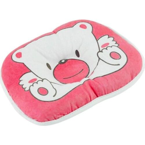 Lovely Cute Bear Cartoon Pattern Pillow Newborn Infant Baby Support Cushion Pad Prevent Flat Head Cotton Pillow For Baby