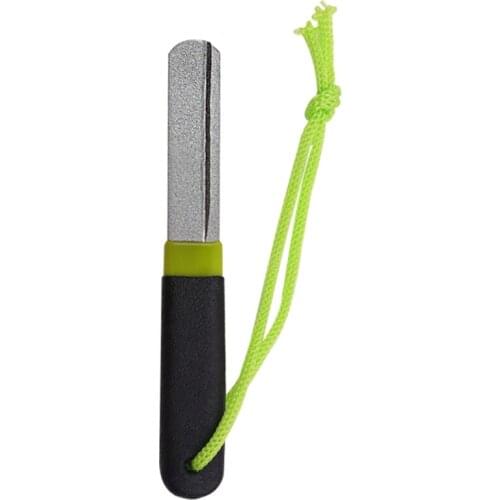 Fly Fishing Hook Sharpener Grit Diamond Stone Fish Knife Grinding Tools for Saltwater Freshwater Bass Kayak Ice Fishing
