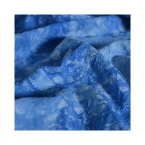 High quality linen cotton tissus Tie dyeing embroidery tissu High grade summer thin clothing fabric