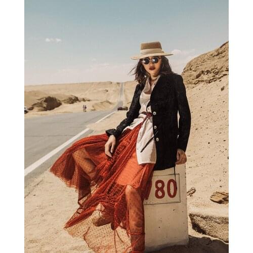 "happy face" wave point irregular gauze Skirts 0419