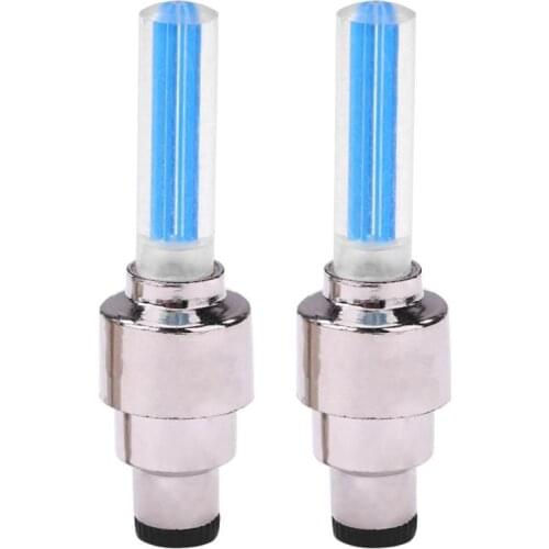 2pcs MTB Bicycle Wheel Tire Valve Caps Light Bike Tyre LED Neon Glow Lamp