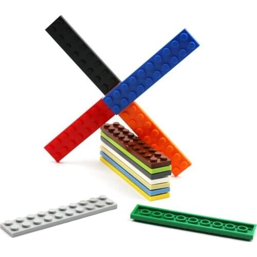 20 Pcs DIY Building Blocks Thin Brick 2 x 10 MOC Educational Learning Toys for Children Plate 3832 Figures Base