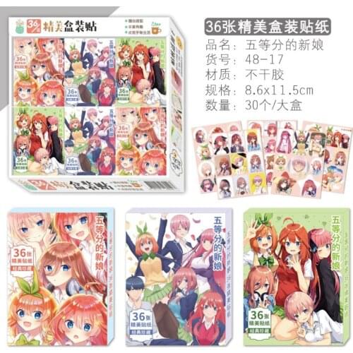 360 Sheets/lot Anime The Quintessential Quintuplets Cosplay Props Sticker Cartoon Graffiti Boxed Stickers Decoration Kid Toy