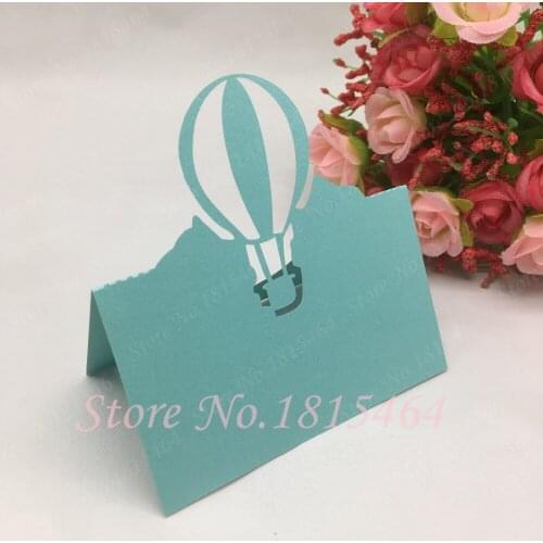 50pcs Balloon Table Name Place Cards Hot Sale New Laser Cut Table Cards Invitation Card Baby Shower Party Decoration Suplies