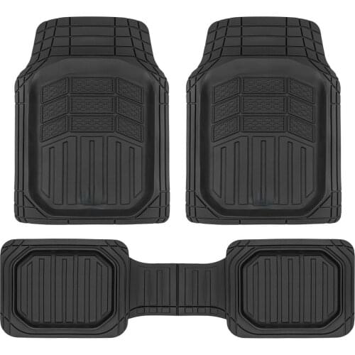 Automotive Combo Rubber Car Floor Mats Heavy Duty Liner, All Weather Set