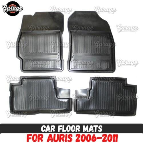Car floor mats case for Toyota Auris 2006-2011 rubber 1 set / 4 pcs or 2 pcs accessories protect of carpet decoration