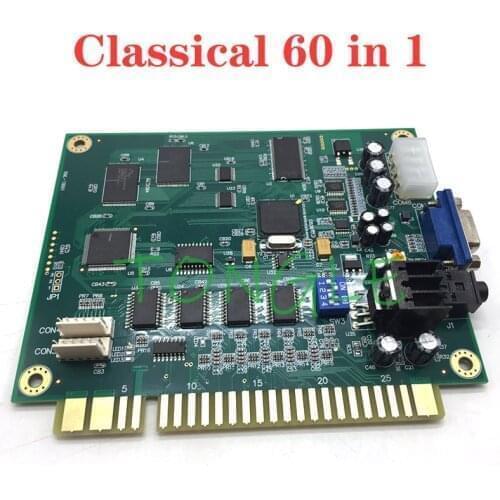 Free Shipping 2pcs/lot 60 in 1 Classical PCB Arcade Jamma Game Board