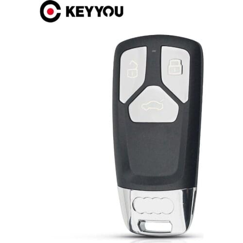 KEYYOU For AUDI A4 A4L A5 Q5 Q7 S4 S5 SQ7 TT 2016 2017 Key Fob 2016-2018 Smart Card Remote Car Key Shell 3 Buttons Replacement