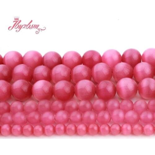 8,10,12,14mm Smooth Plum Round Cat Eye Loose Beads Ball Natural Stone Beads For DIY Necklace Bracelat Jewelry Making Strand 15"