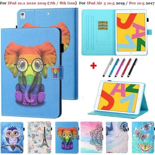 For IPad 10.2 Case 2020 2019 8th Generation Tablet Owl Butterfly Coque For IPad 10 2 Cover For IPad 8 7 Gen Caqa Air 3 10.5 Air3