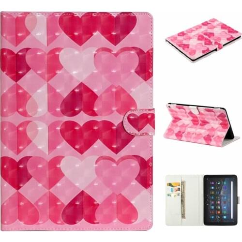 Case For Kindle Fire HD 10 2021 PU Leather tablet Protective Adjustable Stand Cover for New Fire HD10 Plus10 10.1 funda+gift pen