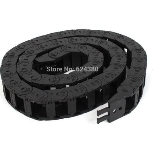 Black Plastic Wire Carrier Towline Cable Drag Chain 15*20mm 15 x 20mm 40inch 1M 3.3ft 40" Discount