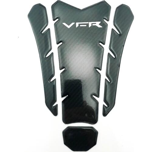 Motorcycle 3D Carbon Fiber Black Fuel Tank Cover Traction Pad Protector Sticker Decals For Honda VFR 1200 VFR800 800F
