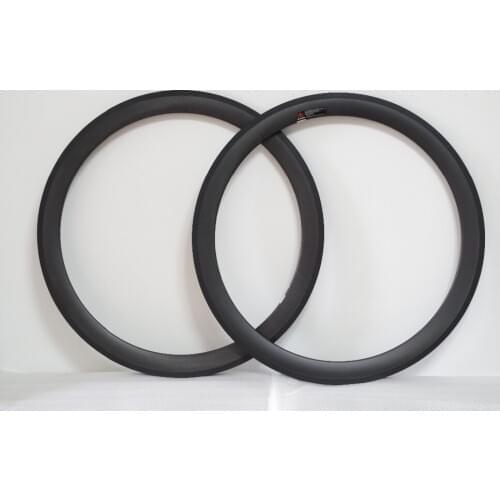 DEERACE 1 pair of 50mm 700c Carbon Road Clincher Bicycle Wheel Rims Bike Rim 23mm Width 20/24H