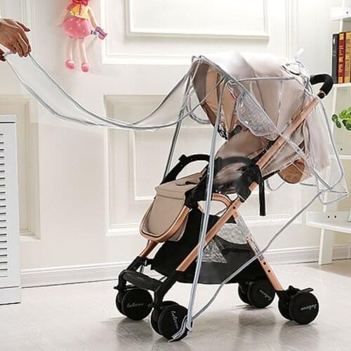 Yoya Baby Stroller Rain Cover Baby Stroller Accessories Transparent Gray Rain Cover Universal Waterproof Wind Dust Shield Buggy