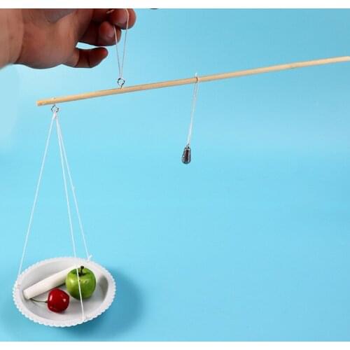 Kids Wood DIY Balance Scale Weigh Kit Model Science Experiment Toys For Children Early Educational Birthday Christmas Gifts