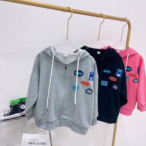 Kids Jackets Spring New Baby Boys Girls Fashion Sports Hooded Cardigan Childrens Casual Zipper Jackets Toddler Clothes Coats