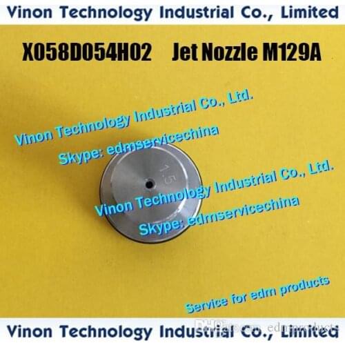 X054D826H08 edm Jet Nozzle Ø1.0mm M129A (SUS type inserted ceramic) for Mitsubishi SZ,SX,QA,RA X054D826H01,X054D826H09,X054D826H