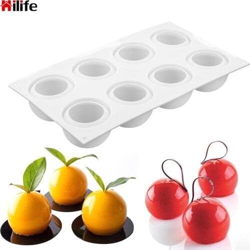 HILIFE Chocolate Gumpaste Moulds Cake Decorating Tools Candy DIY Fondant Cake Silicone Mold 8 Hole Food Grade