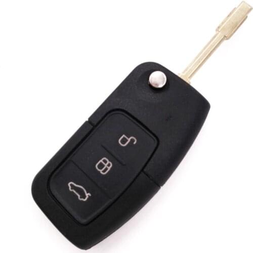 HKCYSEA 3 Button 433MHZ Folding Flip Remote Key for FORD Mondeo with 4D60 chip