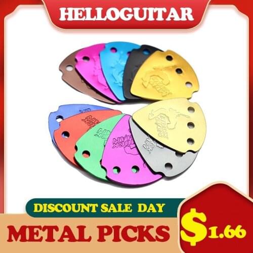 1Pcs Aluminum Alloy Electric Guitar Pick Acoustic Music Plectrum 1.00mm Thickness Guitar Accessories Pendant Necklace Picks