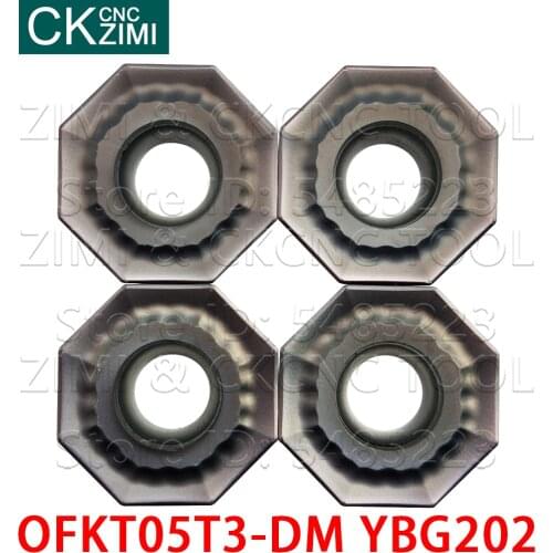 OFKT05T3-DM YBG202 Carbide inserts high quality Octagonal milling inserts CNC face milling tools for stainless steel and steel