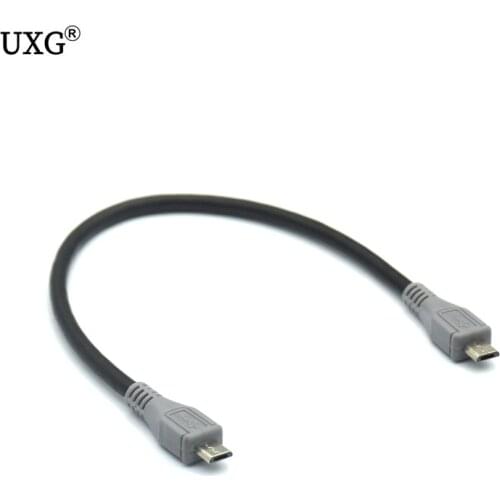 1pc Micro USB Type B Male To Micro B Male 5 Pin Converter OTG Adapter Lead Data Cable 20cm