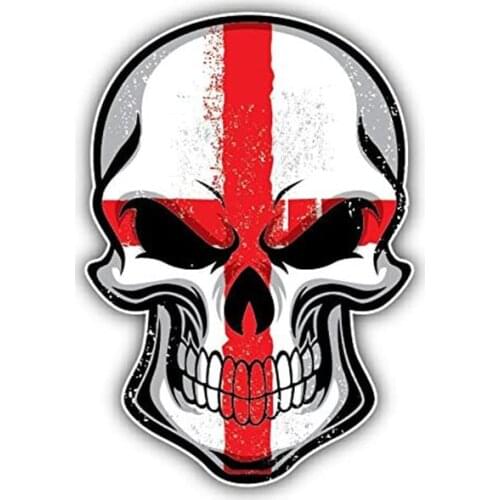 Personalized car bumper stickers, English skull shaped car bumper decals, car supplies. Motorcycle helmet Waterproof PVC