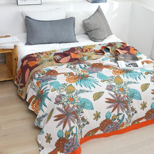Sofa Cover Sunflower Cotton toweling coverlet Travel Breathable Chic Large Throw Blanket High quality Nap Living Room