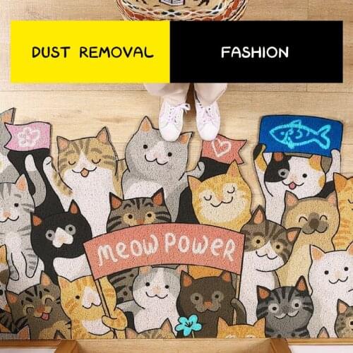 Custom Cartoon Durable Rubber Indoor/Outdoor Dust-proof Doormat Area Rugs Waterproof Easy Clean Low-Profile Shoes Scraper Rugs