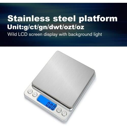 1000/2000/3000g x 0.1g Portable Stainless Steel Electronic LCD display Food Scales Kitchen Jewelry Weight Digital Scale