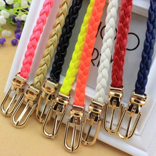 Womens Weave Belt Women Dress Decoration Belt Female PU Hemp Rope Braid Belt Fashion Ladies Casual Waistbands