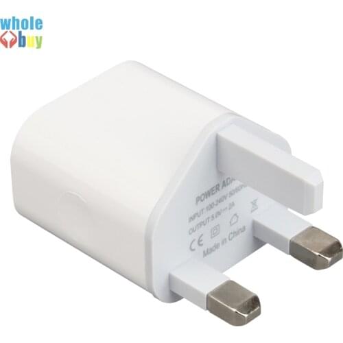 2Port USB UK Plug 3 Pin Wall Charger Adapter with 2 USB Ports Travel Charger Charging for iPhone XS Max Samsung s8 s9 300pcs/lot