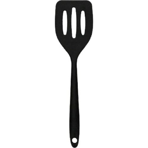 Silicone Turner Slotted Cooking Spatula High Heat Resistant Tools to Non One Piece Kitchen 480°F Stick W7V8