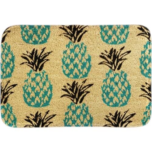 Blue Pineapple Doormat Indoor Outdoor Cute Fruit Decor Door Mats For Living Room Bedroom Soft Short Plush Fabric Floor Home Mat