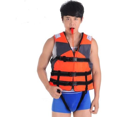 Adult professional swimming life jacket drifting snorkeling fishing suit buoyancy vest whistle at 9035